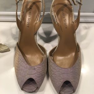 Karen Scott Slingback Ombré Snake Dorsay Peeptoe